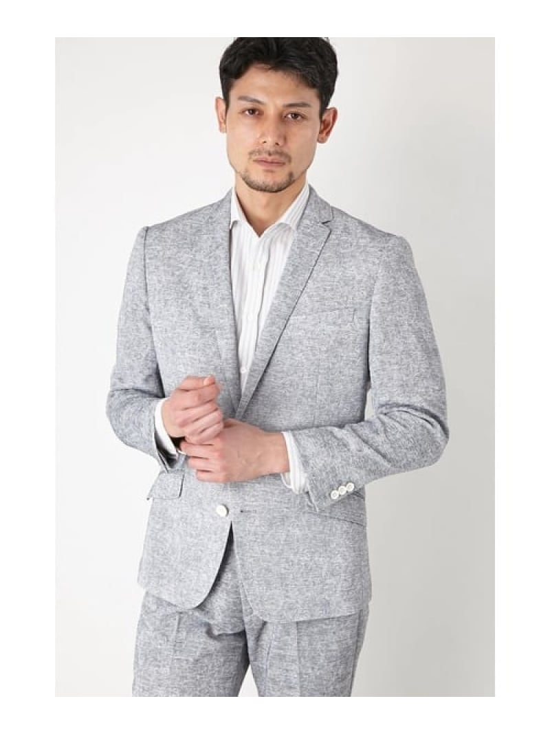 【SALE／40%OFF】HIGH STREET HIGH STREET∴先染めテクノストレッチプリントJK トルネードマート ジャケット・アウター テーラードジャケット・ブレザー グレー ネイビー【RBA_E】【送料無料】