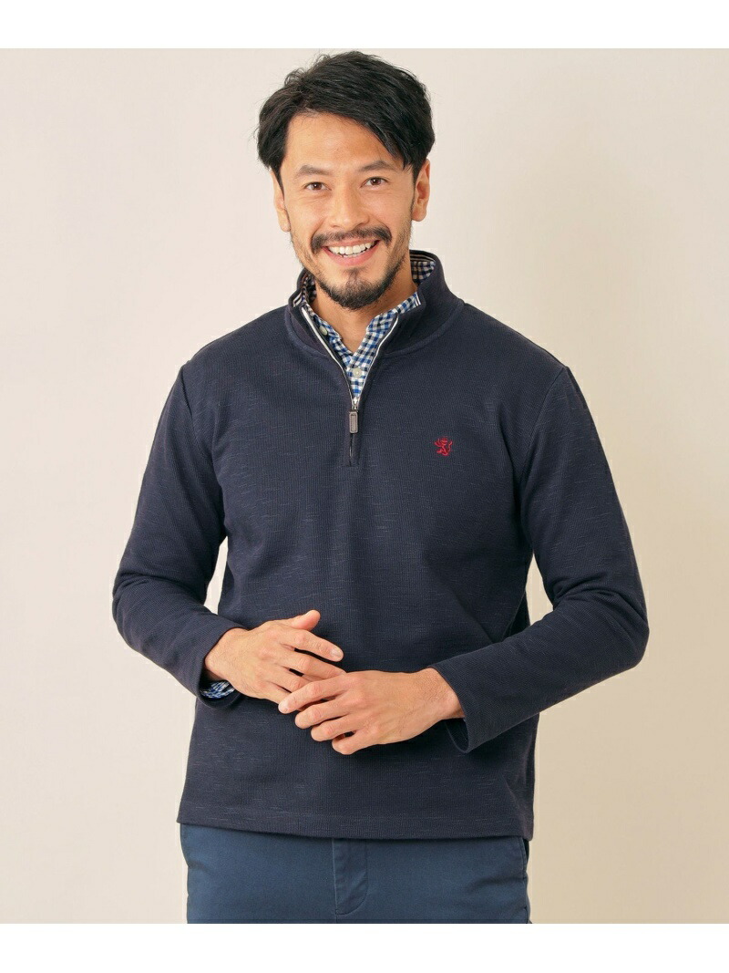 特別セール品 THE SCOTCH HOUSE スラブワッフルZIP UP トレーナー ザ ...