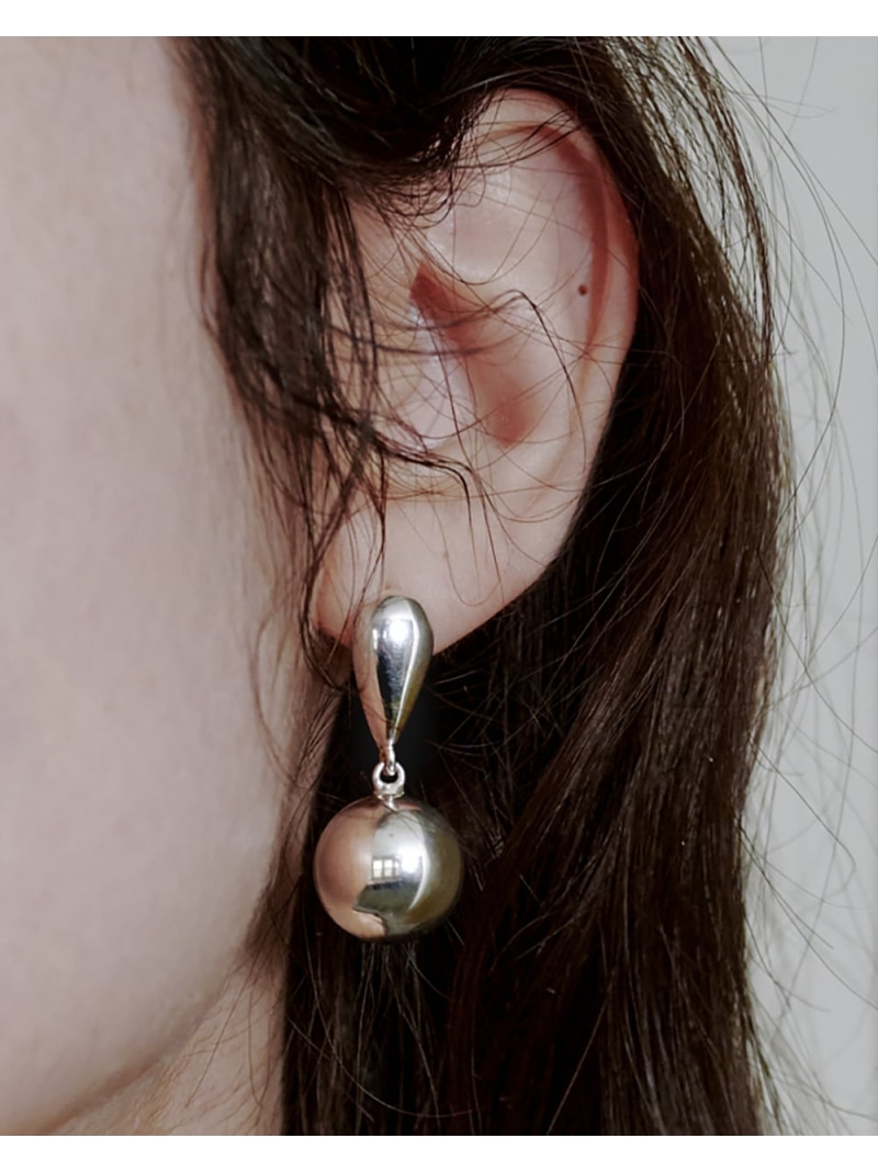 quip queint quip queint/bowling bead pierce フォブ 付属品・ウオッチ ピアス しろがね色【貨物輸送無料】