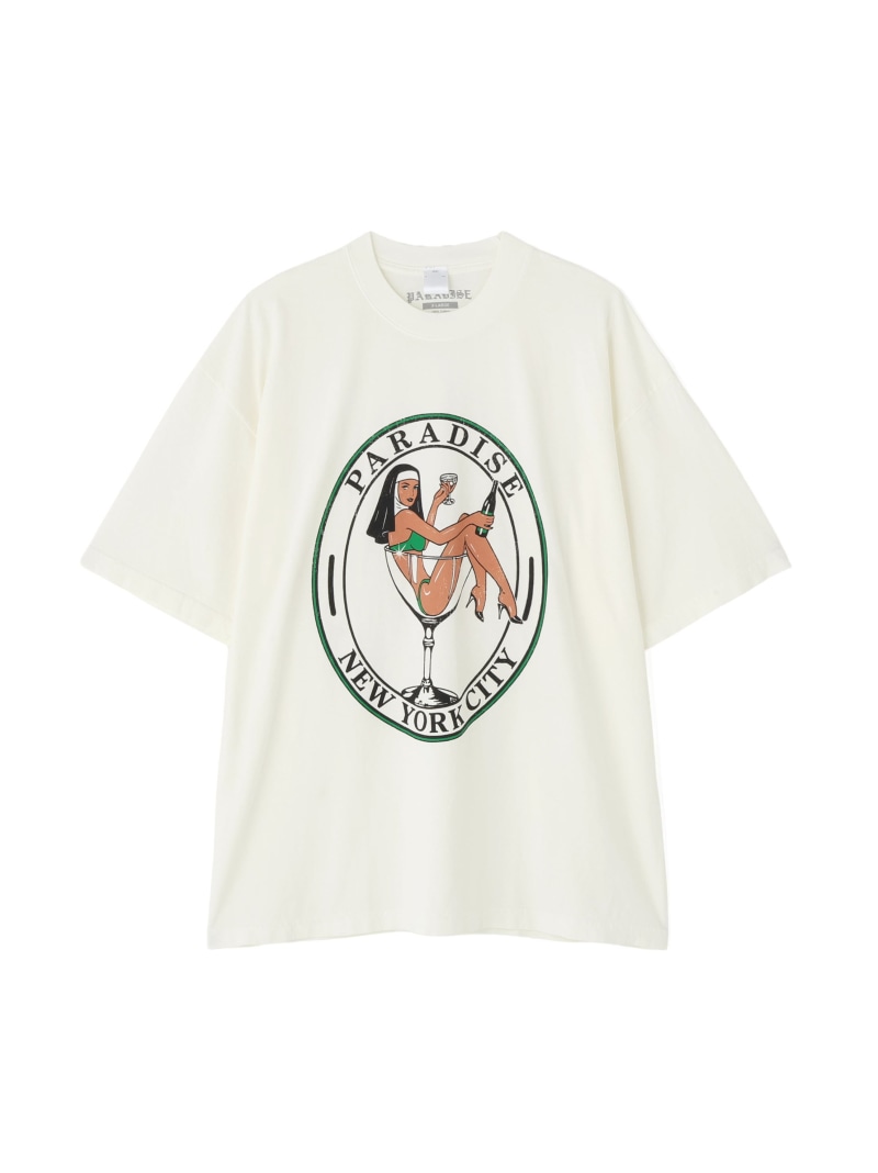 LHP Paradise NYC/エデンの園ニューヨーク州/PARTY GIRL SS TEE エルエイチピー トップス カットソー・プルオーバー 白いこと 黒いこと【貨物輸送無料】