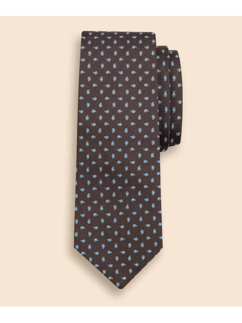 【SALE／20%OFF】BROOKS BROTHERS シルク スモールペイズリー ジャカードタイ ブルックス ブラザーズ スーツ・フォーマル ネクタイ・蝶ネクタイ ネイビー ブラウン【RBA_E】【送料無料】