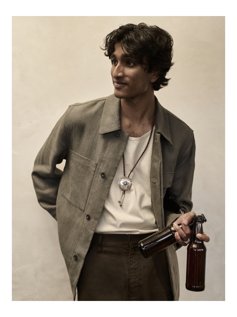 【SALE／74%OFF】BANANA REPUBLIC (M)リネン フォーポケット シャツジャケット バナナ・リパブリック ジャケット・アウター ブルゾン・ジャンパー グリーン【RBA_E】【送料無料】｜ Fashion Men
