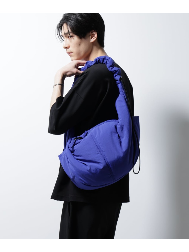 【SALE／20%OFF】NANO universe 「NJ/CLUB」中綿ハーフムーンショルダーバッグ ナノユニバース バッグ その他のバッグ ブルー ベージュ ブラック【RBA_E】【送料無料】