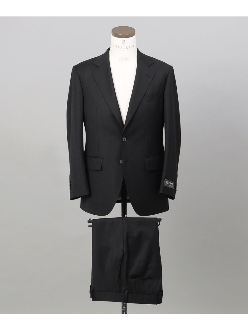 GOTAIRIKU 【DORMEUIL/ドーメル】ミレニアル 通年背広_黒いこと ゴタイリク 背広・フォーマル セットアップ背広 黒いこと【貨物輸送無料】