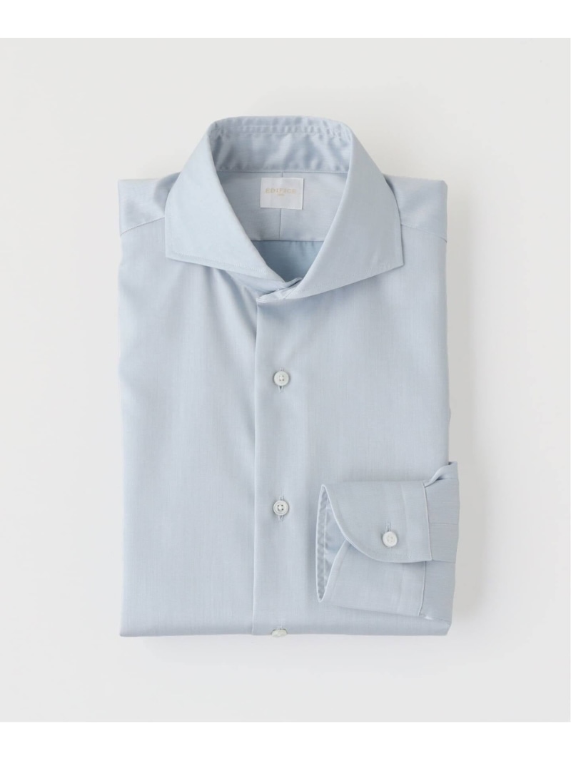 EDIFICE ドレスシャツ カッタウェイ ツイル エディフィス トップス シャツ・ブラウス ブルー【送料無料】｜ Fashion Men