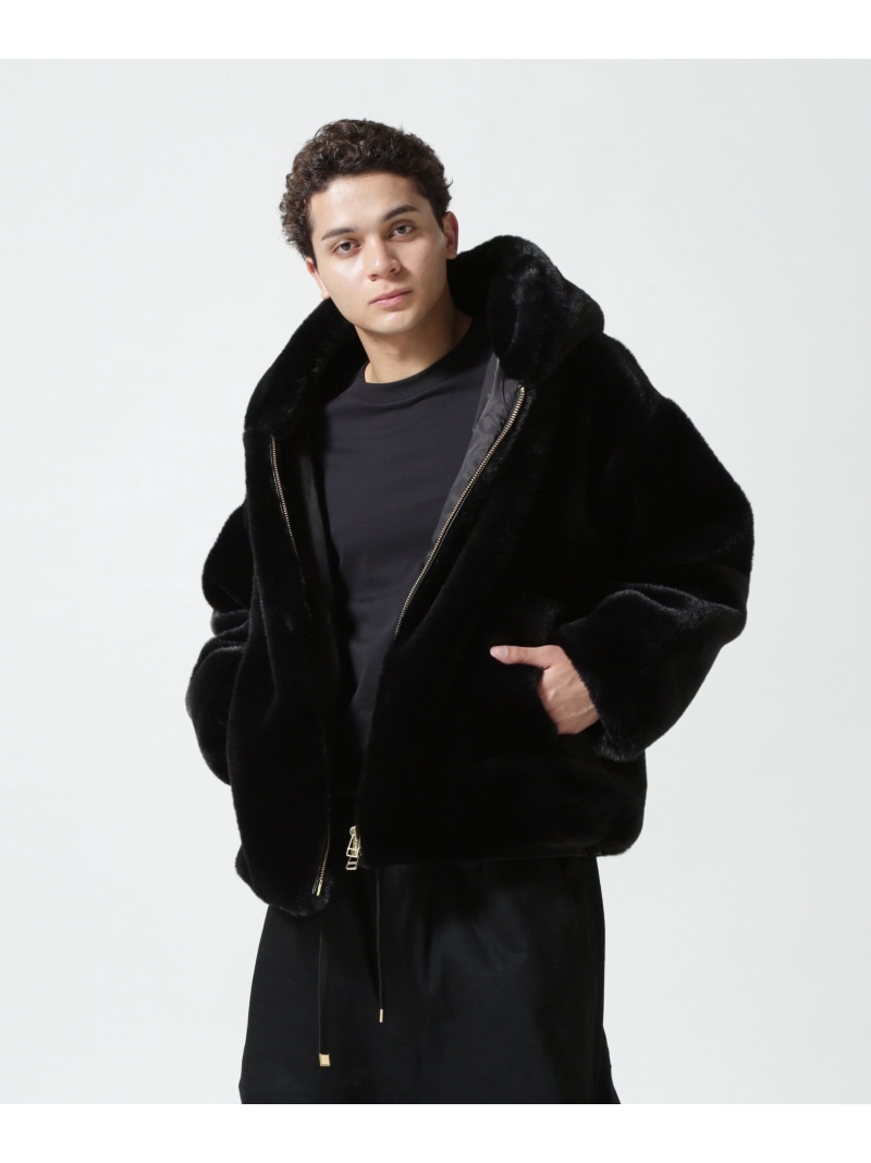 【SALE／30%OFF】ROYAL FLASH FR(13)NDS/フレンズ/FAKE FUR HOOD BZ ロイヤルフラッシュ ジャケット・アウター ブルゾン・ジャンパー ブルー ベージュ ブラック【RBA_E】【送料無料】