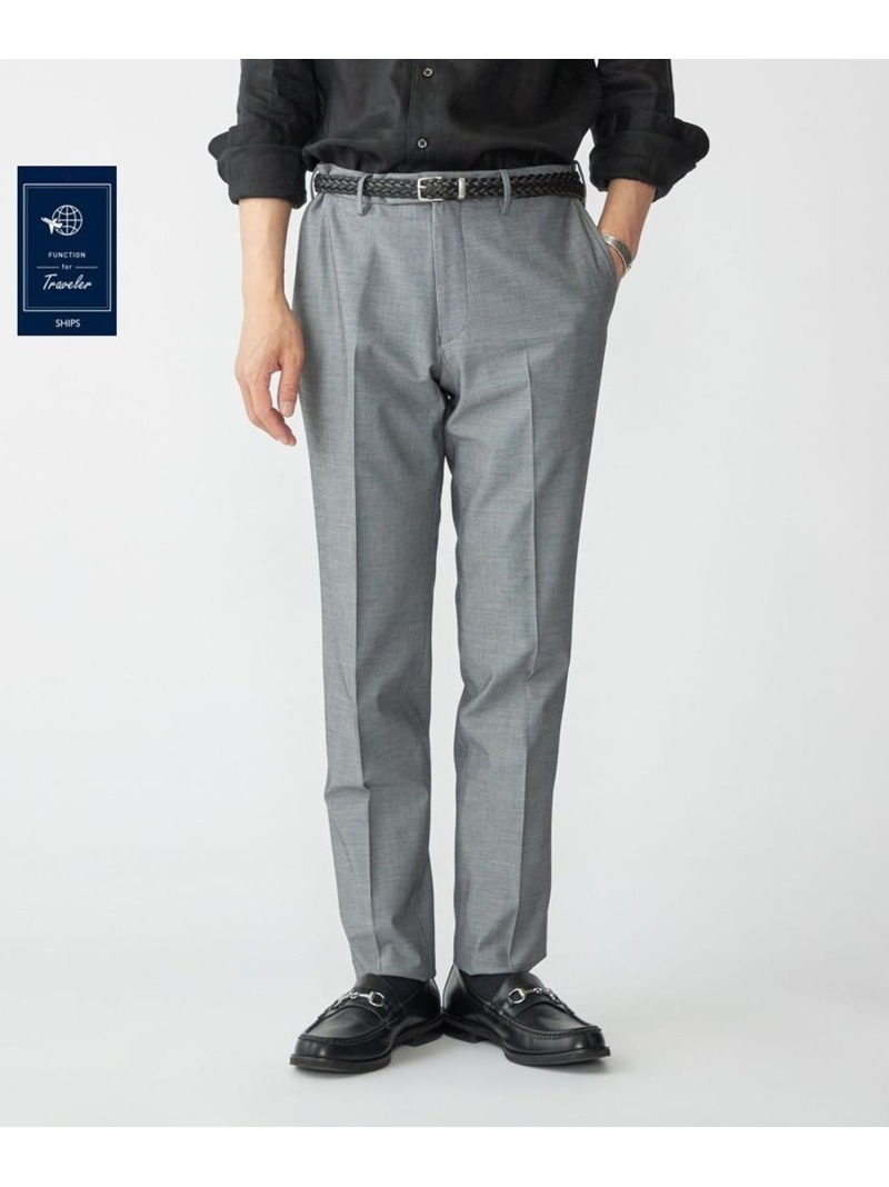 【SALE／40%OFF】SHIPS MEN SHIPS: 綿織物 バーズアイ スラックス シップス ズボン下 スラックス・お召しものズボン下 薄墨色 米国海軍 ベージュ【RBA_E】【貨物輸送無料】