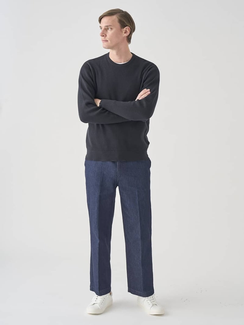 JOHN SMEDLEY コットンシルクデニムトラウザー|FP261 ジョンスメドレー パンツ ジーンズ・デニムパンツ ブルー【送料無料】| Fashion Men