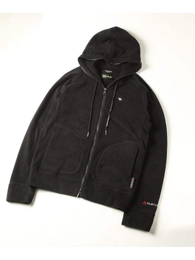 【SALE／30%OFF】RATTLE TRAP 【1PIU1UGUALE3 RELAX * JUST PLAY】POLARTEC FLEECE HOODIE メンズ ビギ トップス パーカー・フーディー ブラック【RBA_E】【送料無料】
