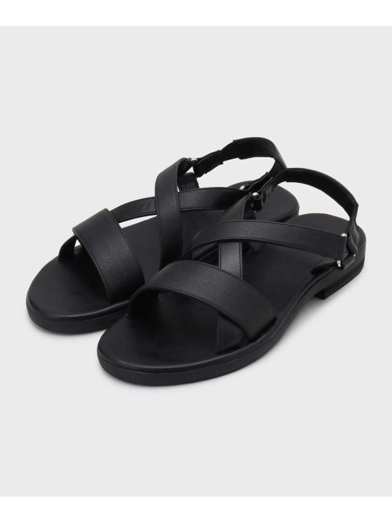 【SALE／35%OFF】tk.TAKEO KIKUCHI 差し交わすサンダル ティーケータケオキクチ シューズ・靴 サンダル 赤銅色 黒いこと【RBA_E】【貨物輸送無料】