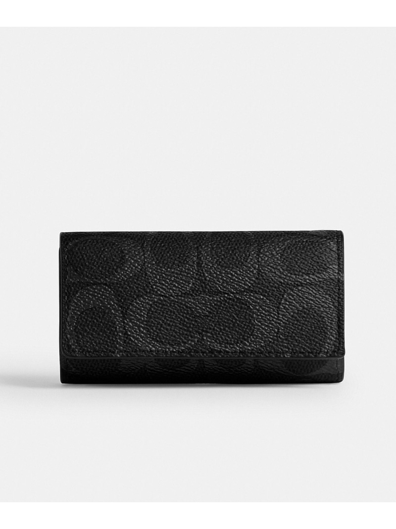 COACH 【公式】6 リング キー ケース・シグネチャー キャンバス コーチ 財布・ポーチ・ケース その他の財布・ポーチ・ケース ブラック【送料無料】｜ Fashion Men
