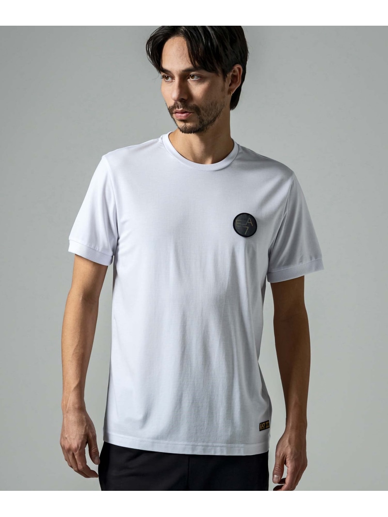 EA7 EMPORIO ARMANI EA7 TRAIN SOCCER 20TH M TEE SS VIPA シフォン トップス カットソー・Tシャツ ホワイト ブラック ブルー【送料無料】