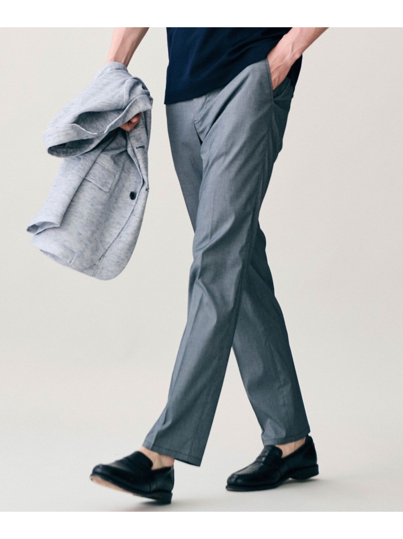 JOSEPH ABBOUD 【ウエストも伸びる夏パンツ!/ストレッチ/軽量/Eco撥水/オーガニックコットン使用】マイクロピケストレッチ パンツ ジョセフアブード パンツ その他のパンツ ベージュ グレー ネイビー ブルー【送料無料】| Fashion Men