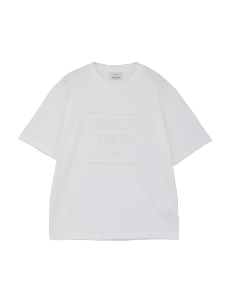 CONVERSE TOKYO SAGARA LOGO EMBROIDERY TEE コンバーストウキョウ トップス カットソー・Tシャツ ホワイト カーキグリーン ブラック【送料無料】