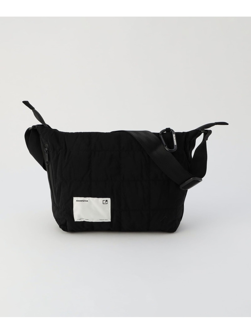 NOLLEY'S LIGHT 【ADAM PATEK】 square quilt MIDDLE shoulder bag ノーリーズ バッグ ショルダーバッグ ブラック グリーン【送料無料】｜ Fashion Men