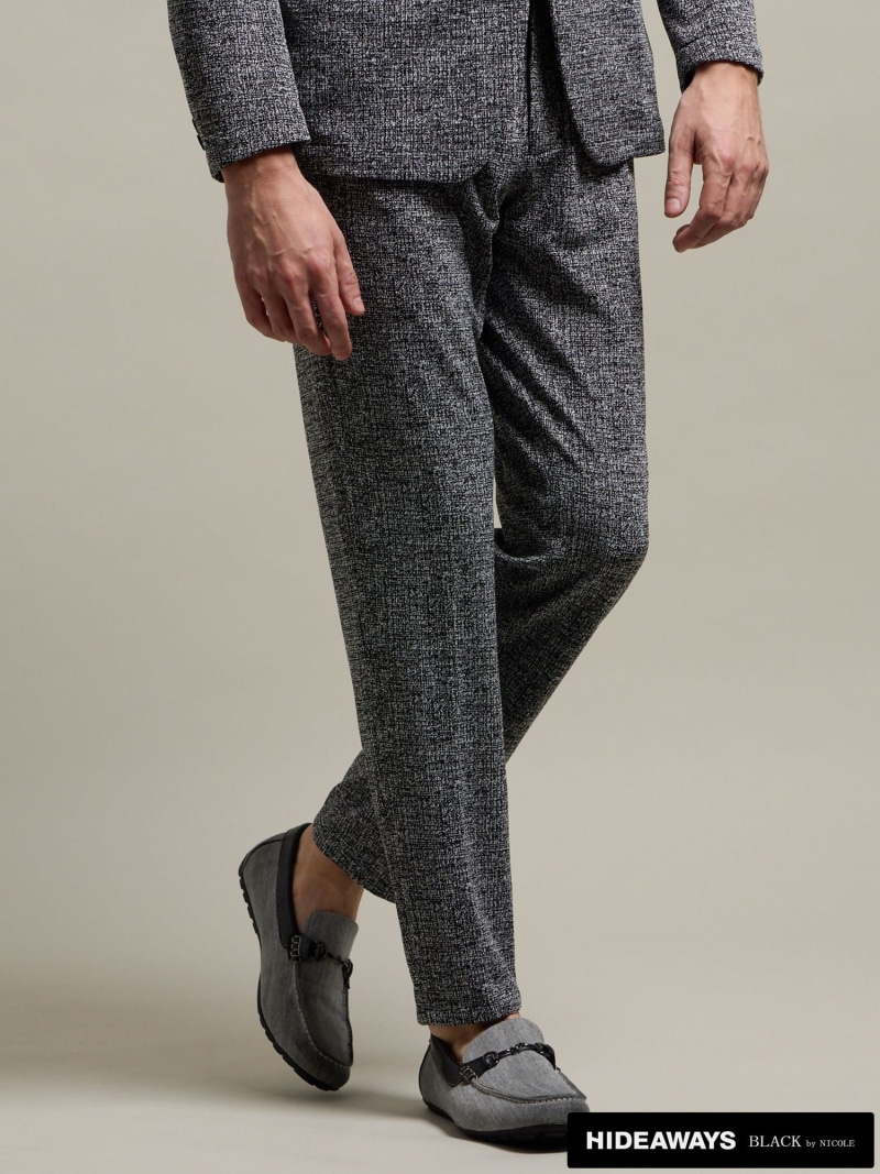 【SALE／10%OFF】HIDEAWAYS NICOLE 【HIDEAWAYS BLACK】ジオメトリックシアージャカードパンツ ニコル パンツ その他のパンツ ブラック ホワイト ネイビー【RBA_E】【送料無料】
