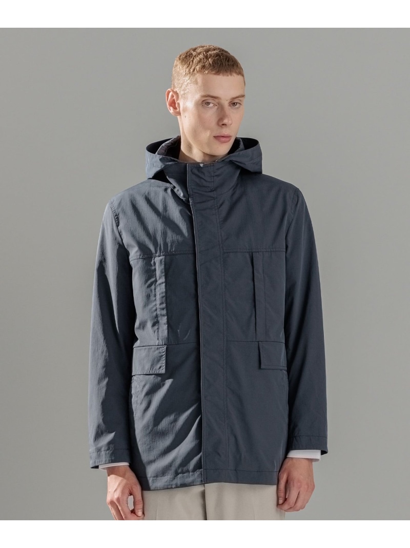 JOSEPH HOMME スプリットピーチストレッチ コート ジョゼフ オム ジャケット・アウター その他のジャケット・アウター ブラック ブルー【送料無料】| Fashion Men