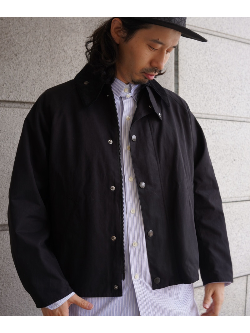 BEAVER Barbour×BEAVER/バブアー×ビーバー 別注NO WAX os TRANSPORT\u002726  別注運搬\u002726 ビーバー ジャケット・アウター 上衣・前掛け 黒いこと【此れから取っておく】*【貨物輸送無料】