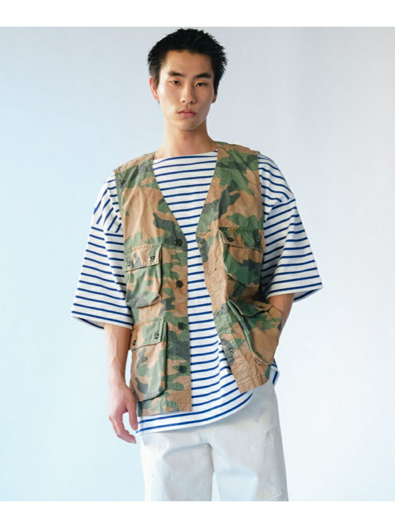 【SALE／30%OFF】Johnbull Private labo ピグメントツイルミリタリーベスト ジョンブルプライベートラボ トップス より良い・ジレ【RBA_E】【貨物輸送無料】 ベスト・ジレ-メンズファッション-トップス