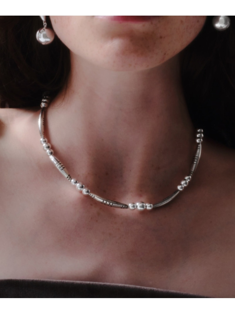 quip queint quip queint/bowling tribe carve necklace フォブ アクセサリー・腕時計 ネックレス シルバー【送料無料】
