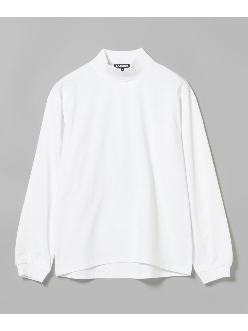 BEAMS GOLF PURPLE LABEL B.G.THREE / ALL-TIME プライムフレックス 天竺 モックネックシャツ【STRETCH】 ビームス ゴルフ トップス カットソー・Tシャツ ホワイト ブラック【送料無料】