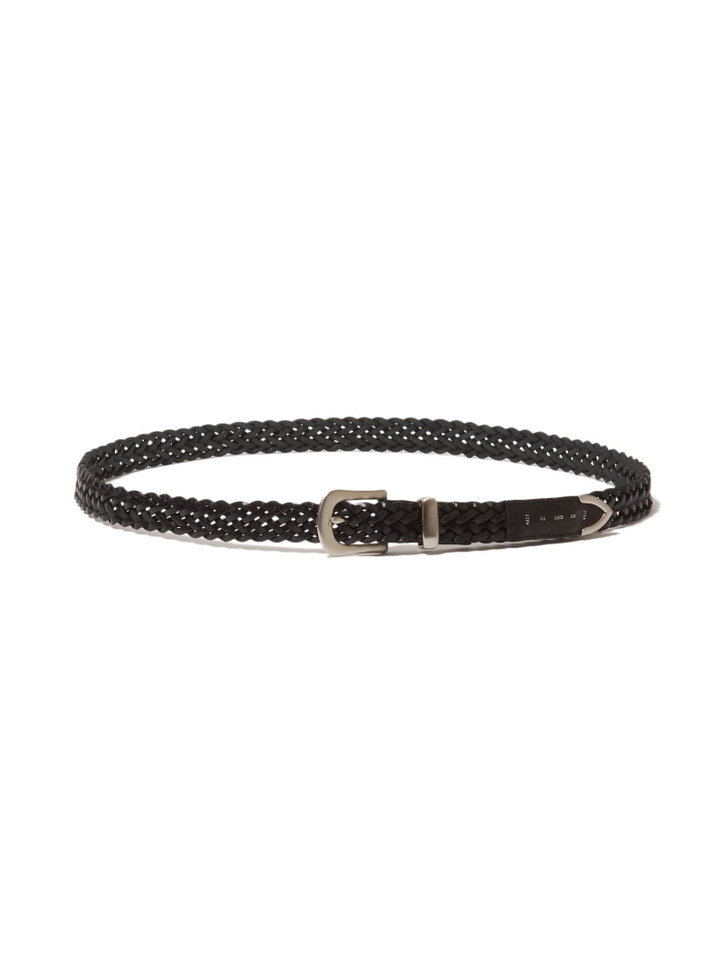 THE CRIMIE LEATHER WOVEN BELT 庭園 流行り物雑貨 胴締め 黒いこと【貨物輸送無料】