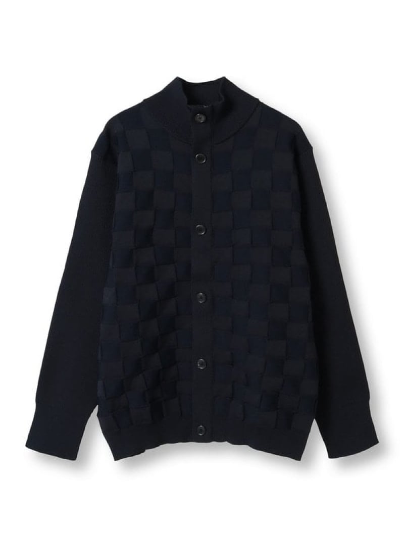 【SALE／30%OFF】MEN'S BIGI 【ACTIVE TAILOR/アクティブテイラー】リンクスブロックジャカードカーディガン メンズ ビギ トップス カーディガン ブラック ネイビー【RBA_E】【送料無料】