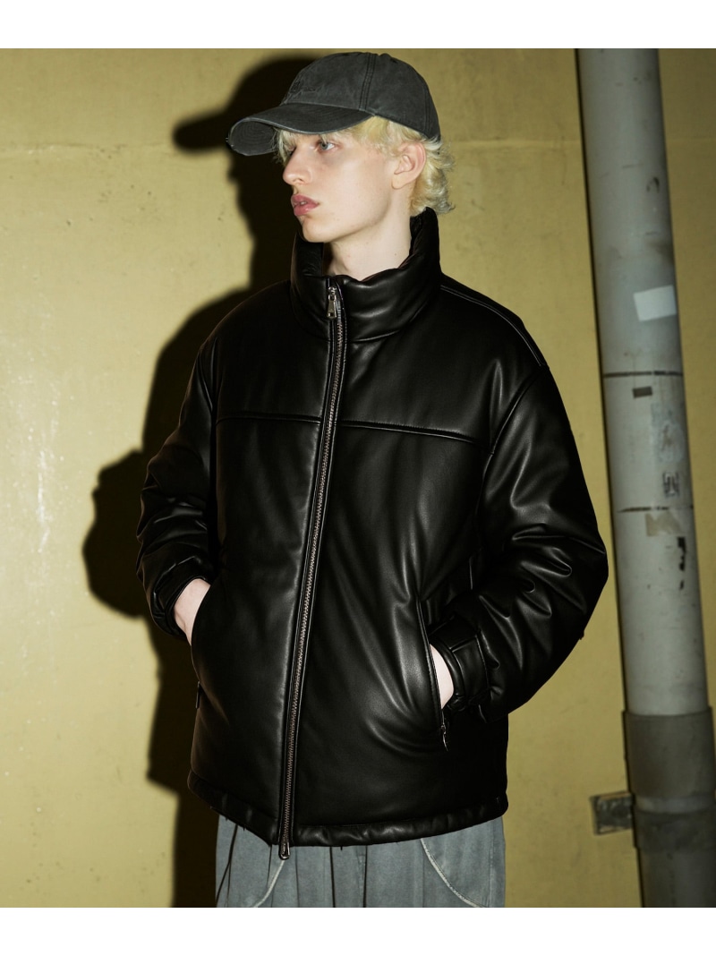 MAISON SPECIAL Sheep Leather Down Jacket メゾンスペシャル ジャケット・アウター ダウンジャケット・ダウンベスト ブラック【送料無料】｜ Fashion Men