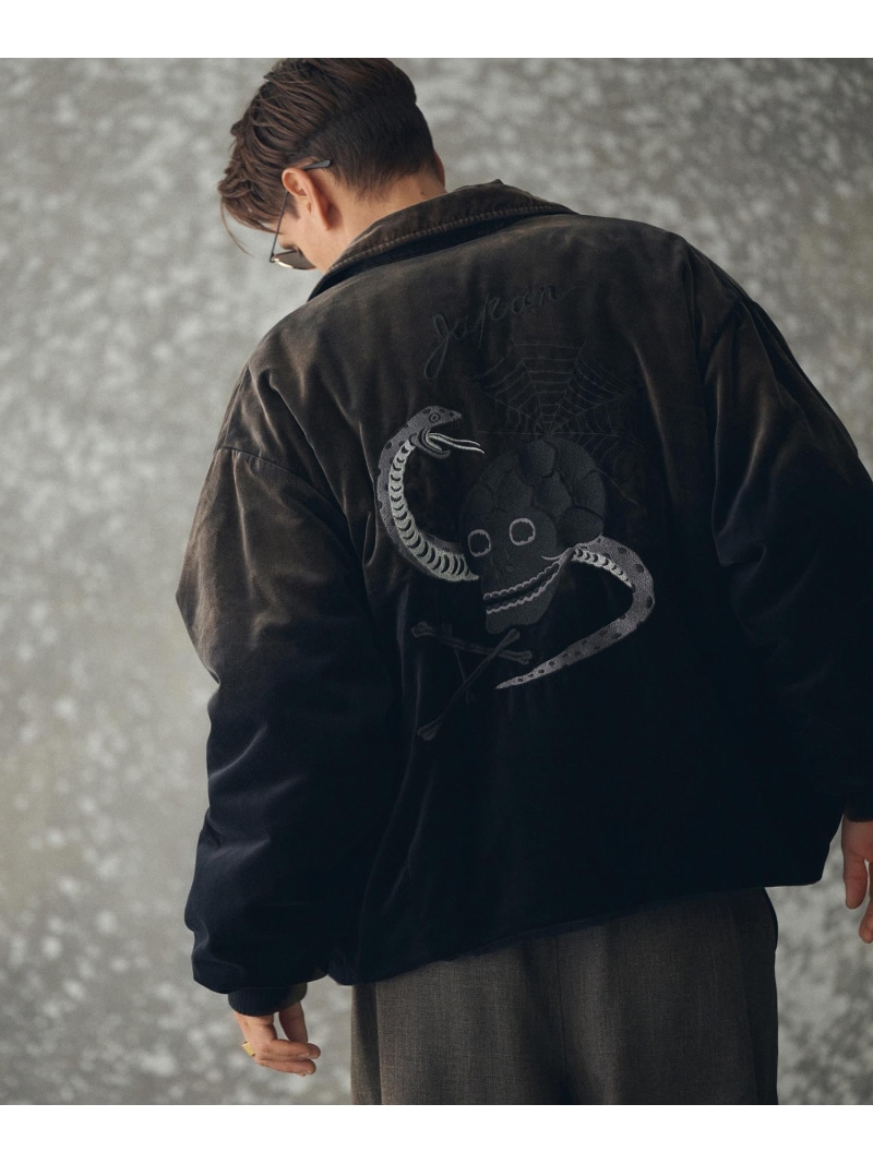 THEOREM mj11162- ADAM PATEK*THEOREM Aging Fede Velour Souvenir Jacket スーベ カンビオ ジャケット・アウター その他のジャケット・アウター ピンク ブラック【送料無料】 32,175円