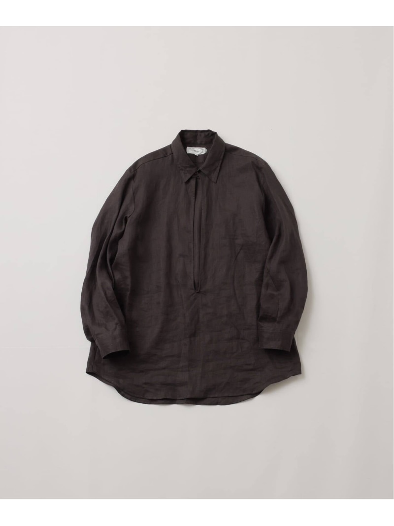 JOURNAL STANDARD 《予約》【FOLL / フォル】washed linen skipper shirt ジャーナル スタンダード トップス シャツ・ブラウス ホワイト グレー ブラウン【先行予約】*【送料無料】
