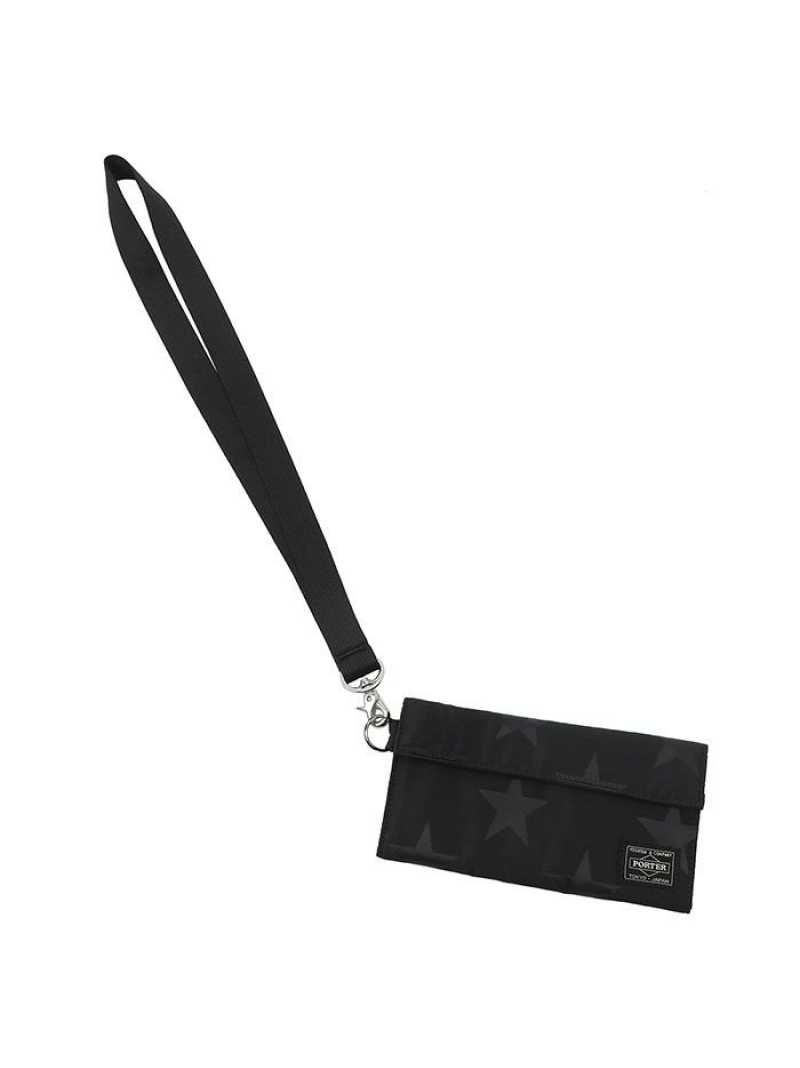 PORTER フラッグ ロングウォレット ポーター 財布・ポーチ・ケース 財布 ブラック ブルー【送料無料】