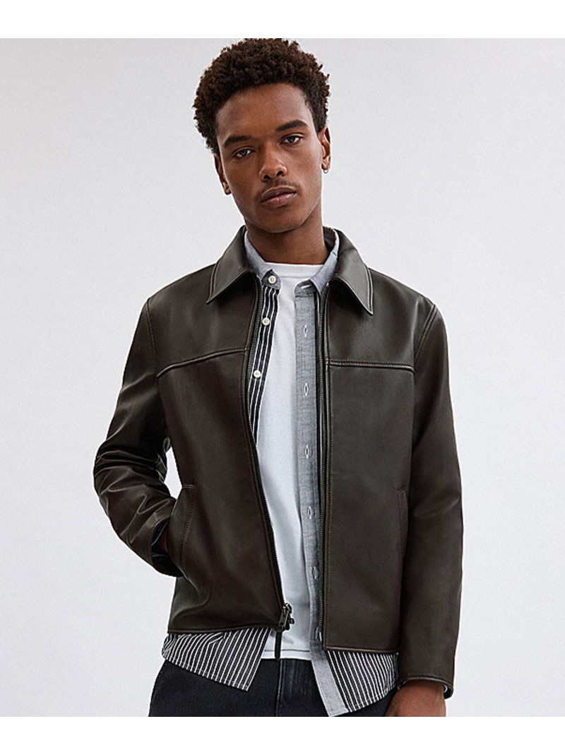 COACH OUTLET 【公式】レザー ジャケット コーチ アウトレット