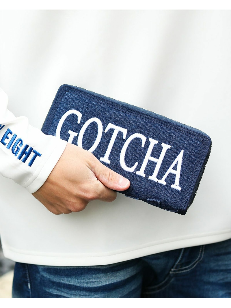 GOTCHA GOTCHA (ガッチャ) デニムパンツ ディティール ロングウォレット ガッチャ 財布・ポーチ・ケース 財布 ブルー【送料無料】