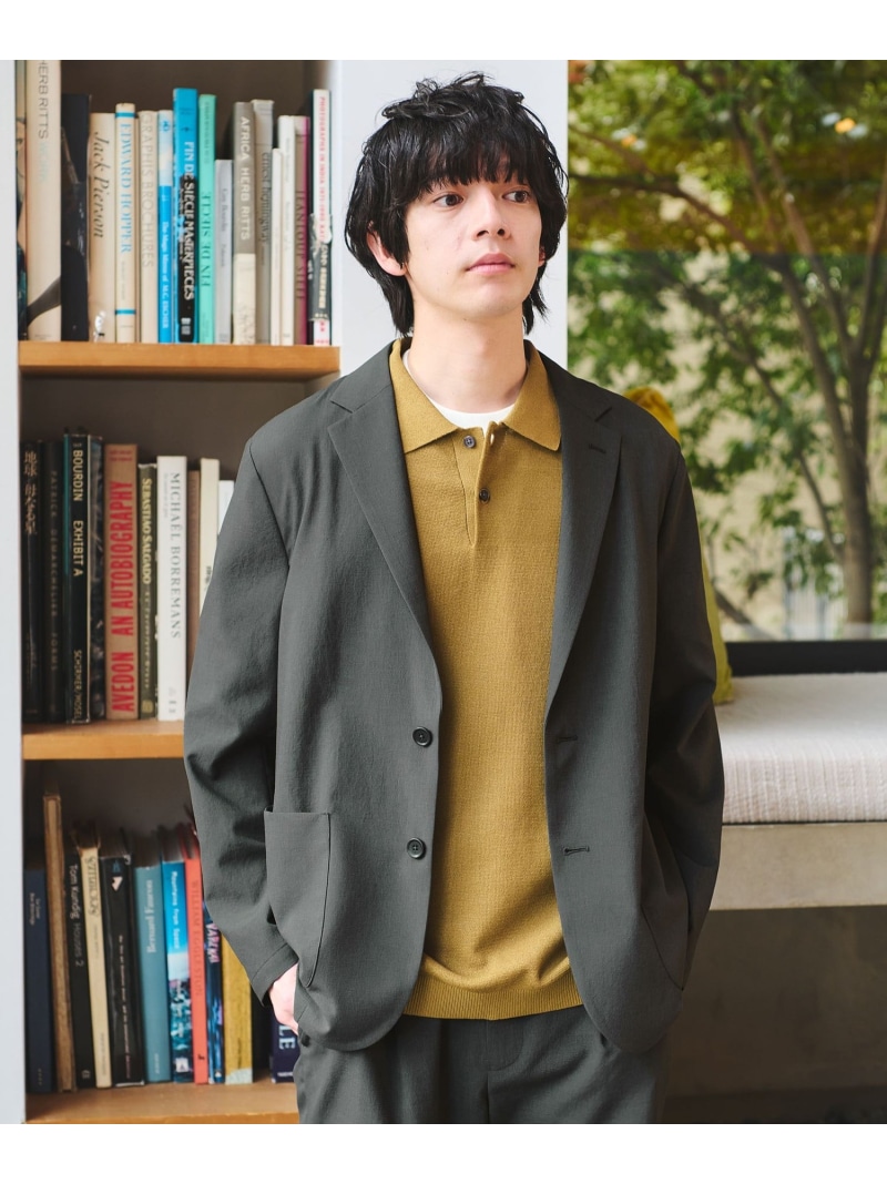 UNITED ARROWS green label relaxing Dot Air リラックス ジャケット -ストレッチ- ユナイテッドアローズ グリーンレーベルリラクシング ジャケット・アウター テーラードジャケット・ブレザー グリーン グレー ネイビー【送料無料】