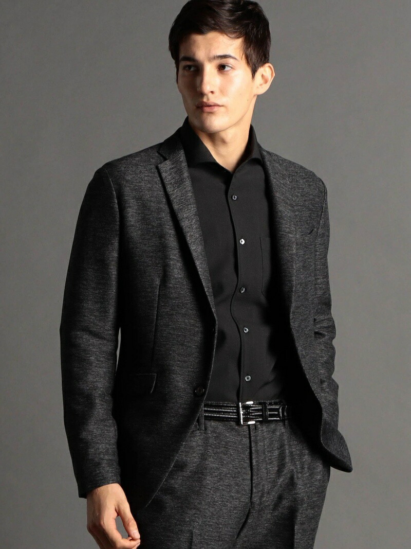 【SALE／50%OFF】MONSIEUR NICOLE 尾州カラミ セットアップ上衣 ニコル ジャケット・アウター テーラードジャケット・ブレザー 黒いこと ベージュ 薄墨色 米国海軍【RBA_E】【貨物輸送無料】