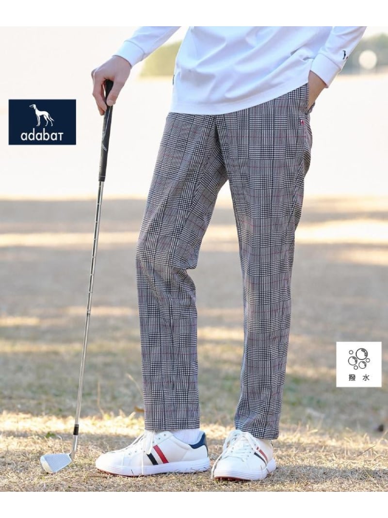 【SALE／5%OFF】adabat 【ADABAT NAVY】撥水 フルダルチェックテーパードパンツ アダバット パンツ その他のパンツ【RBA_E】【送料無料】 14,630円