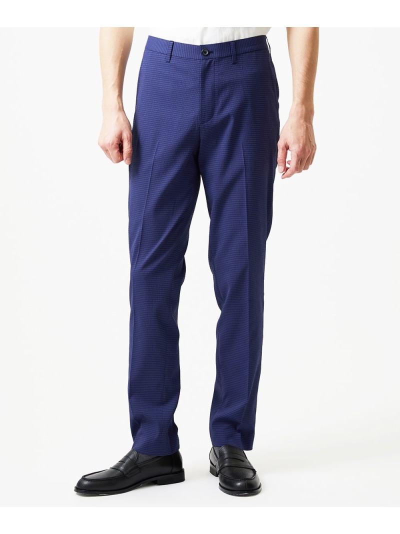MICHEL KLEIN HOMME 【セットアップ】サッカースラックスパンツ ミッシェルクランオム パンツ その他のパンツ ネイビー ブルー ブラウン【送料無料】| Fashion Men
