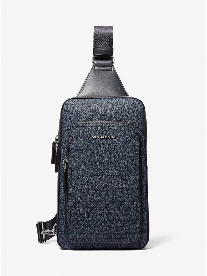 【SALE／74%OFF】MICHAEL KORS COOPER コミューター スリングパック - MKシグネチャー マイケルコース マイケル・コース バッグ ショルダーバッグ ブルー【RBA_E】【送料無料】 13,552円