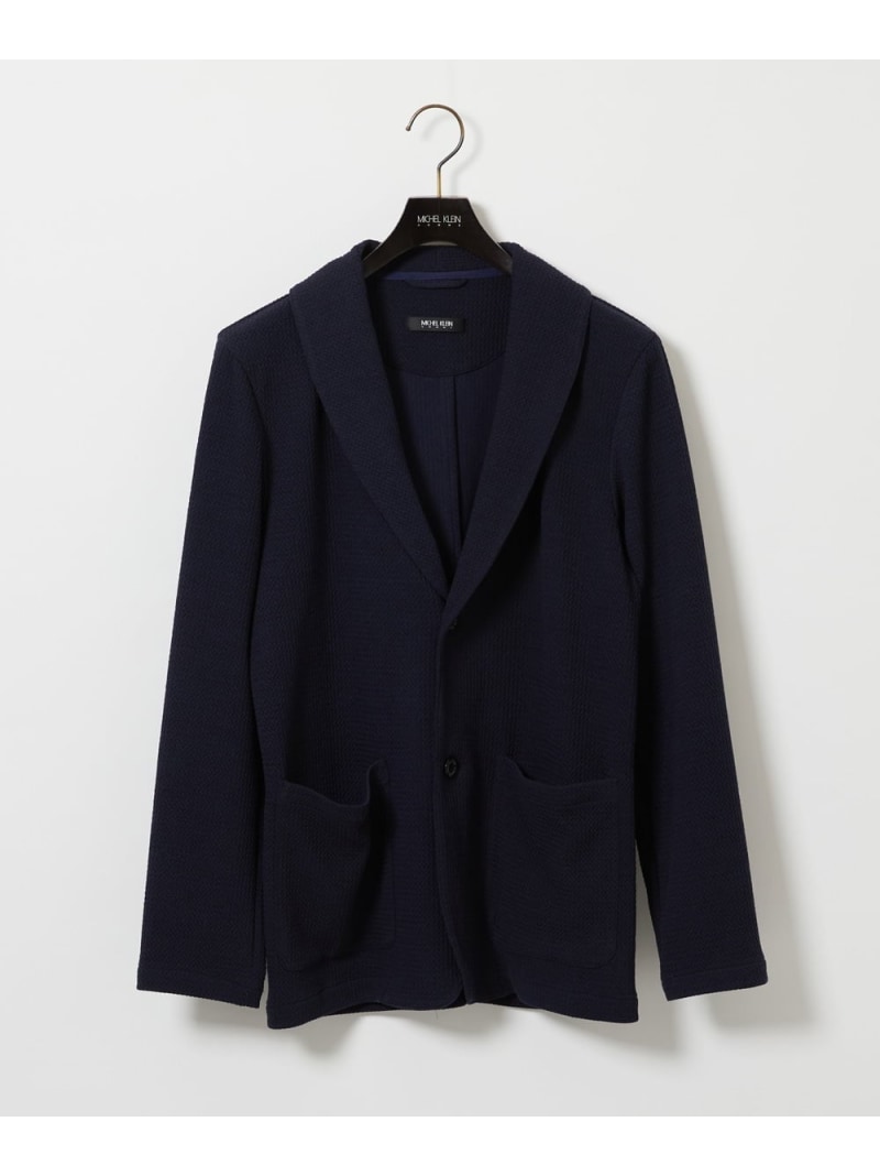MICHEL KLEIN HOMME ショールカラーウェーブカーディガン ミッシェルクランオム トップス カットソー・プルオーバー ベージュ 米国海軍【貨物輸送無料】