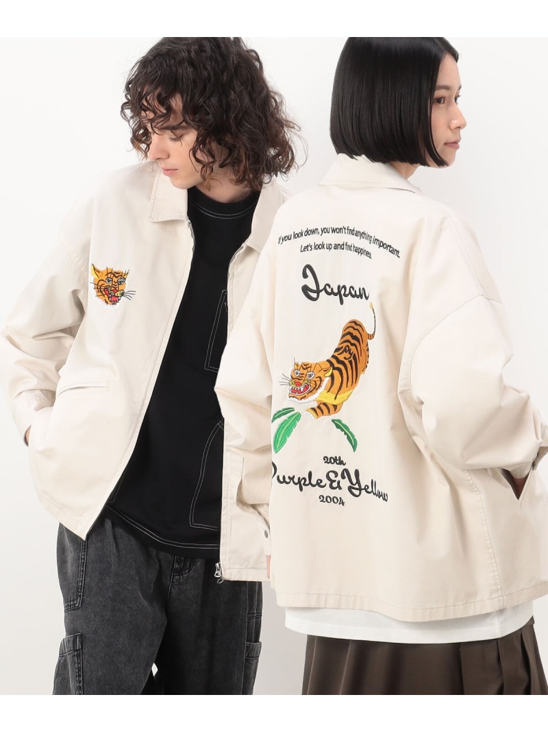 【SALE／40%OFF】Purple&Yellow コットンツイル ベトジャン コムサイズム ジャケット・アウター その他のジャケット・アウター ホワイト ブラック ピンク【RBA_E】【送料無料】｜ Fashion Men