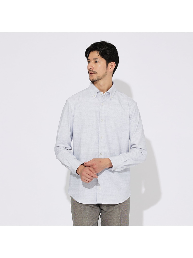 ABAHOUSE LASTWORD 【FLEX SHIRTS / Dry Moment使用】デニム シャンブレーシャ アバハウス トップス シャツ・ブラウス ブルー ブラック グレー【送料無料】