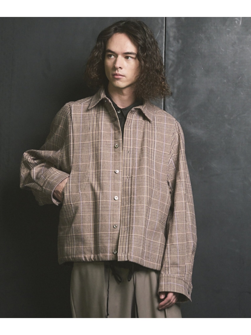 MAISON SPECIAL 【Italian Dead Stock Fabric】Prime-Over Curved Pocket Shirts Blouson メゾンスペシャル ジャケット・アウター ブルゾン・ジャンパー ネイビー ブラック【送料無料】