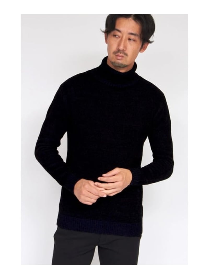 【SALE／30%OFF】HIGH STREET HIGH STREET∴MIXモールタートルネックニット トルネードマート トップス ニット ブルー ホワイト カーキグリーン ブラック【RBA_E】【送料無料】