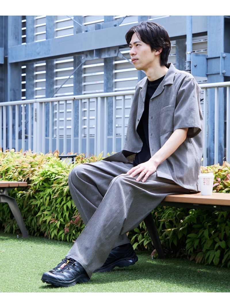 SHIPS MEN SHIPS:<セットアップ対応/ 撥水>Comfy Line DRYAIR ショートスリーブ シャツ シップス トップス シャツ・ブラウス グレー ネイビー ブラック【送料無料】| Fashion Men