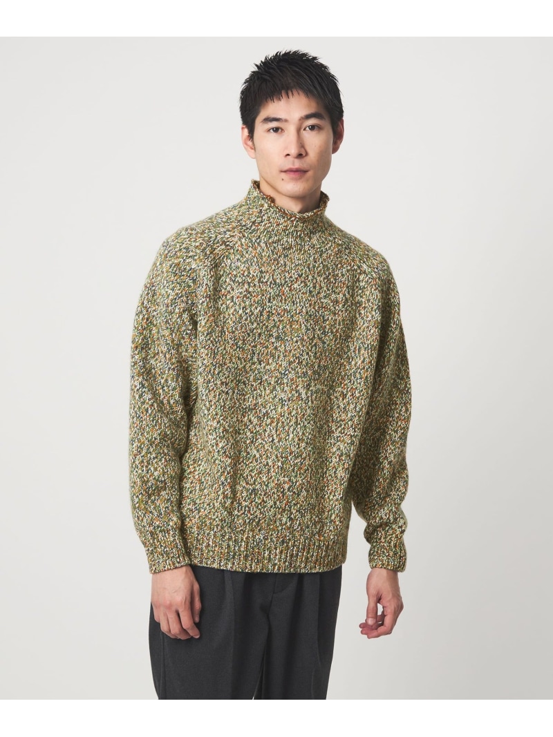 【SALE／40%OFF】UNITED ARROWS green label relaxing 雑ぜ合わせる ヤーンローゲージ ロールネック 編み物 ユナイテッドアローズ 逃げ口 トップス 編み物 青碧 オレンジ色【RBA_E】【貨物輸送無料】