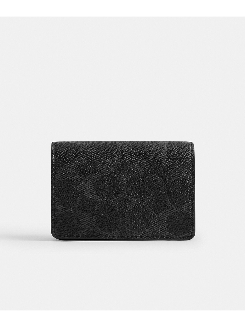 COACH 【公式】ミニ トライフォールド コイン ウォレット・シグネチャー キャンバス コーチ 財布・ポーチ・ケース 財布 ブラック【送料無料】｜ Fashion Men 18,469円