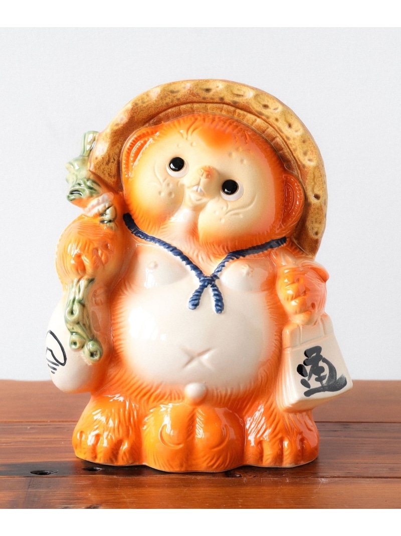 BEAMS JAPAN 【別注】信楽焼 たぬき 橙 大 ビームス ジャパン ファッション雑貨 その他のファッション雑貨 オレンジ【送料無料】