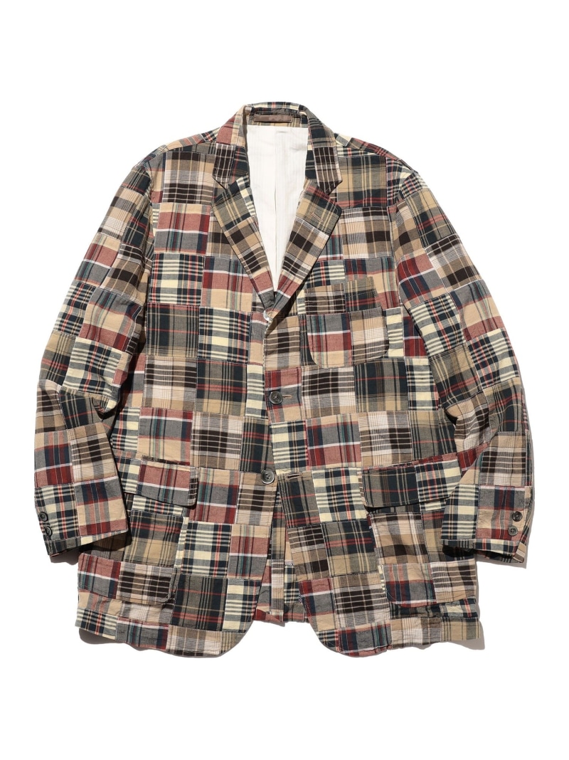 BEAMS PLUS 3B Box-fit Patchwork Madras ビームス メン ジャケット・アウター テーラードジャケット・ブレザー ブラウン【送料無料】 32,175円