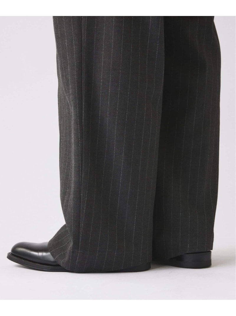 JOURNAL STANDARD relume ヒールカット ルーズ ストライプ スラックス ジャーナル スタンダード レリューム パンツ スラックス・ドレスパンツ ブラウン グレー【送料無料】｜ Fashion Men