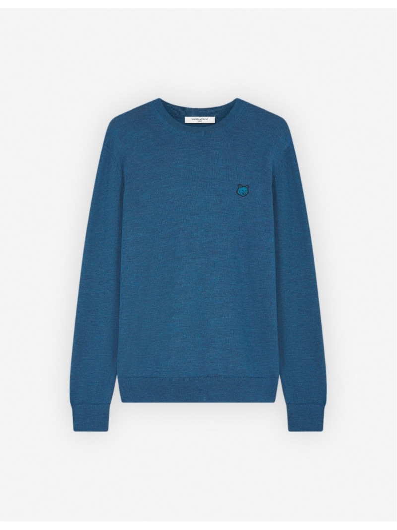 【SALE／35%OFF】Maison Kitsune 【公式】Maison Kitsune FOX HEAD PATCH REGULAR JUMPER メゾン キツネ アーカイブス トップス ニット ブルー【RBA_E】【送料無料】